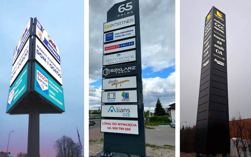 20 najemców na jednym pylonie parku handlowego - jak dobrze ich rozmieścić?